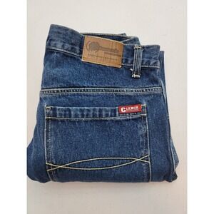 VTG Y2K Clench Demin Jeans Mens 32x31.5‎ Blue Baggy Grunge Hip Hop